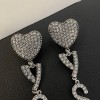 サンローラン ロゴ ハート装飾 ダイヤモンド ピアス コピー 584228Y