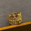素敵な クロムハーツ ダイアモンド セメタリークロス ゴールド リング Kuv91905